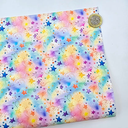 Rainbow Swirls Artisan Leatherette