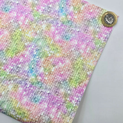 Pastel Faux Sequin Artisan Leatherette