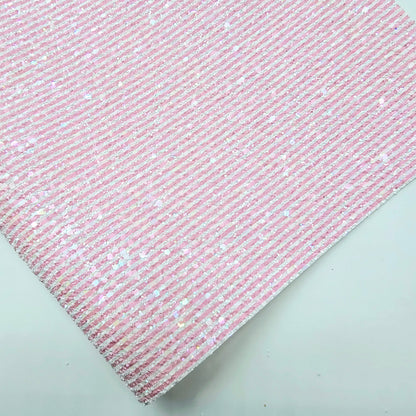 Candy Stripe Printed Chunky Glitter