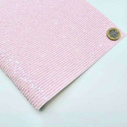 Candy Stripe Printed Chunky Glitter