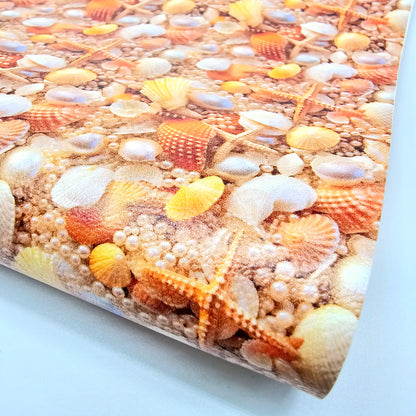 3D Seashells and Pearls Style 2 Artisan Leatherette