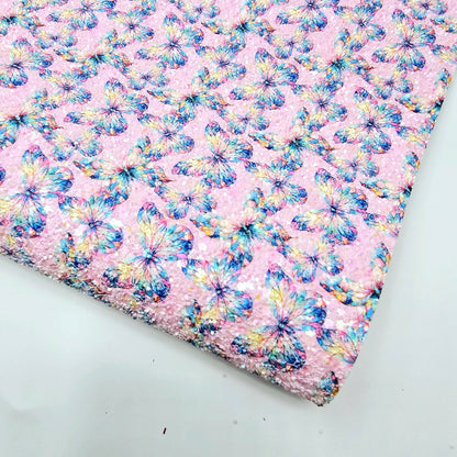 Multi Coloured Butterflies Chunky Glitter