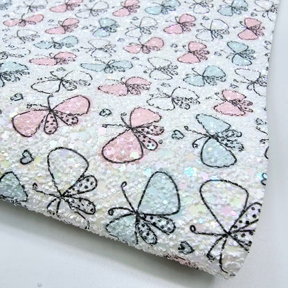 Polka Dot Butterflies Chunky Glitter