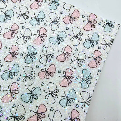 Polka Dot Butterflies Chunky Glitter