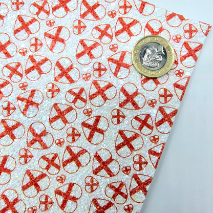 I Love England Printed Chunky Glitter