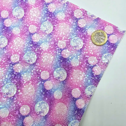 Pastel Pink Moons Chunky Glitter