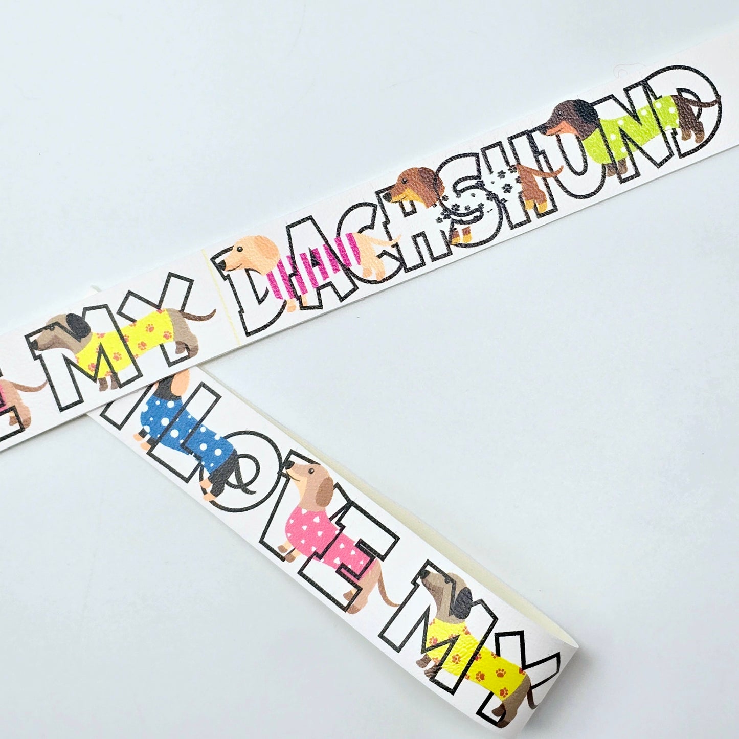 I Love my Dachshund Wristlet Double-sided Leatherette