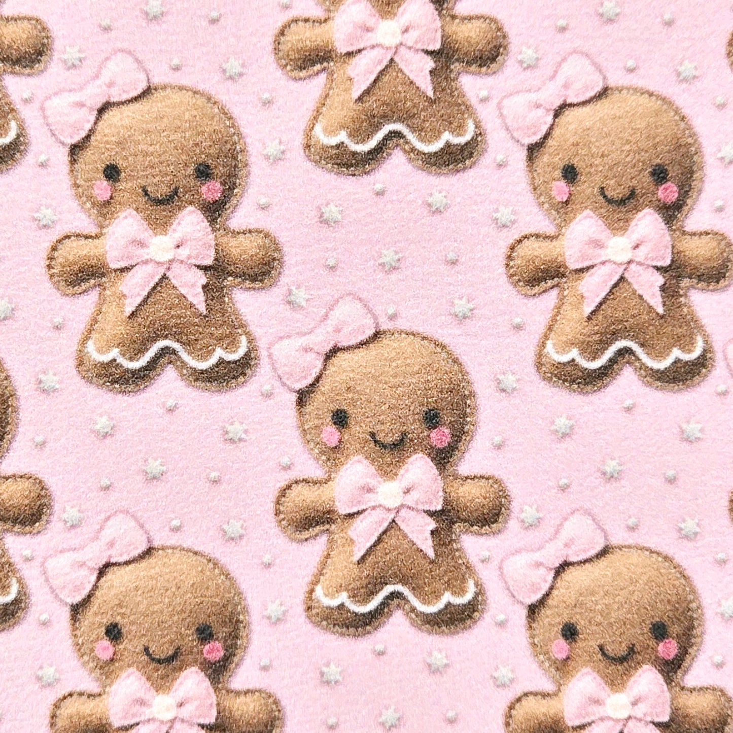 Gingerbread on Pink Stars ** SECONDS**