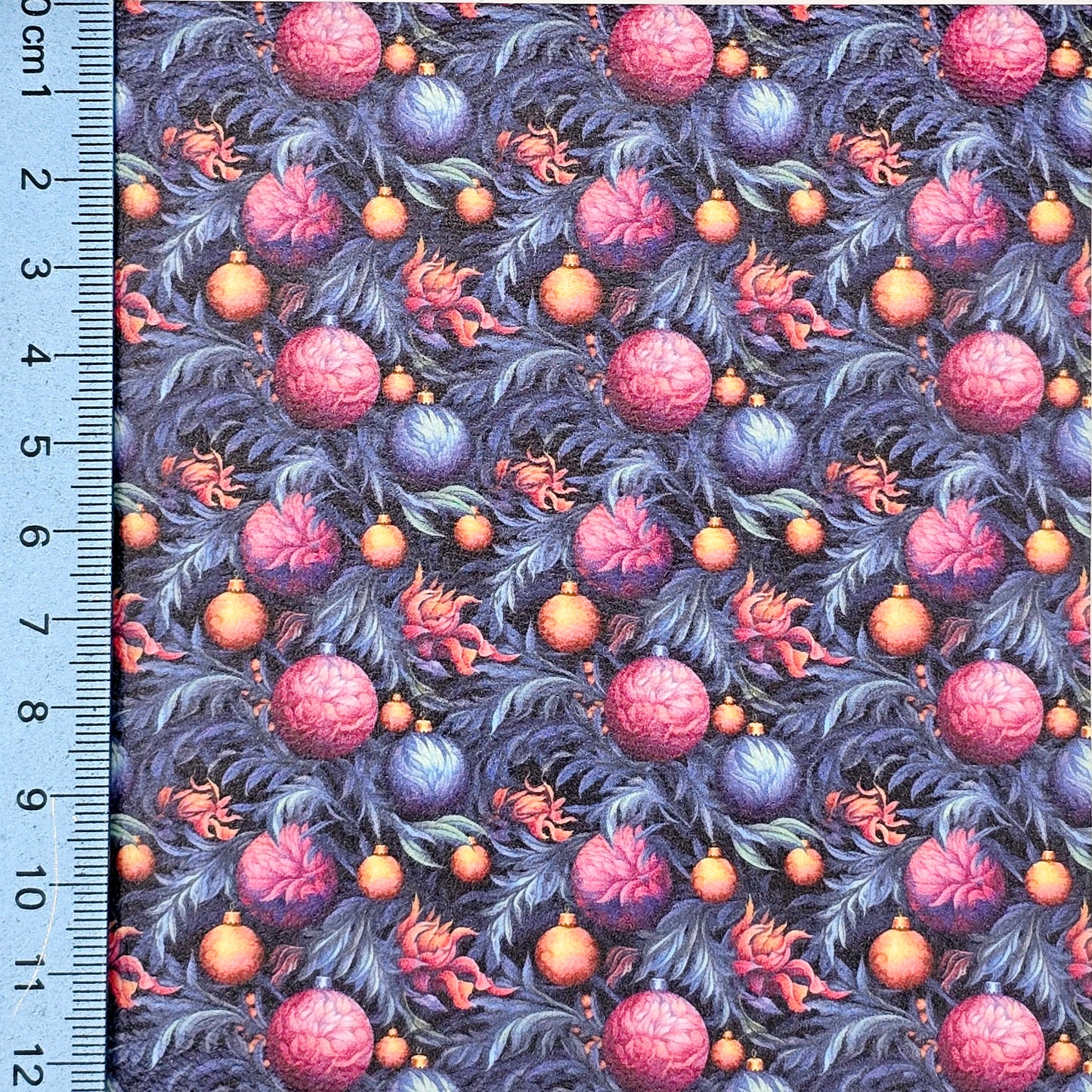 Colourful Christmas Baubles Style 1 Artisan Leatherette