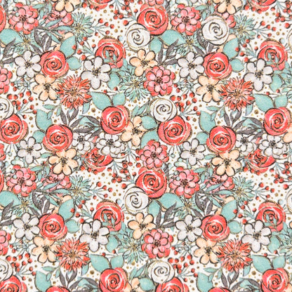 Christmas Ditsy Flowers Artisan Leatherette