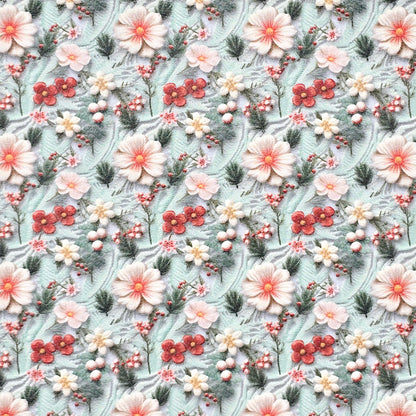 Pastel Christmas Floral Collection Style 2 Artisan Leatherette