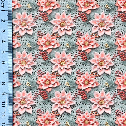 Pastel Christmas Floral Collection Style 1 Artisan Leatherette
