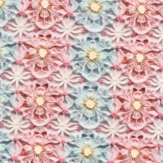 Pastel Christmas Floral Collection Style 4 Artisan Leatherette