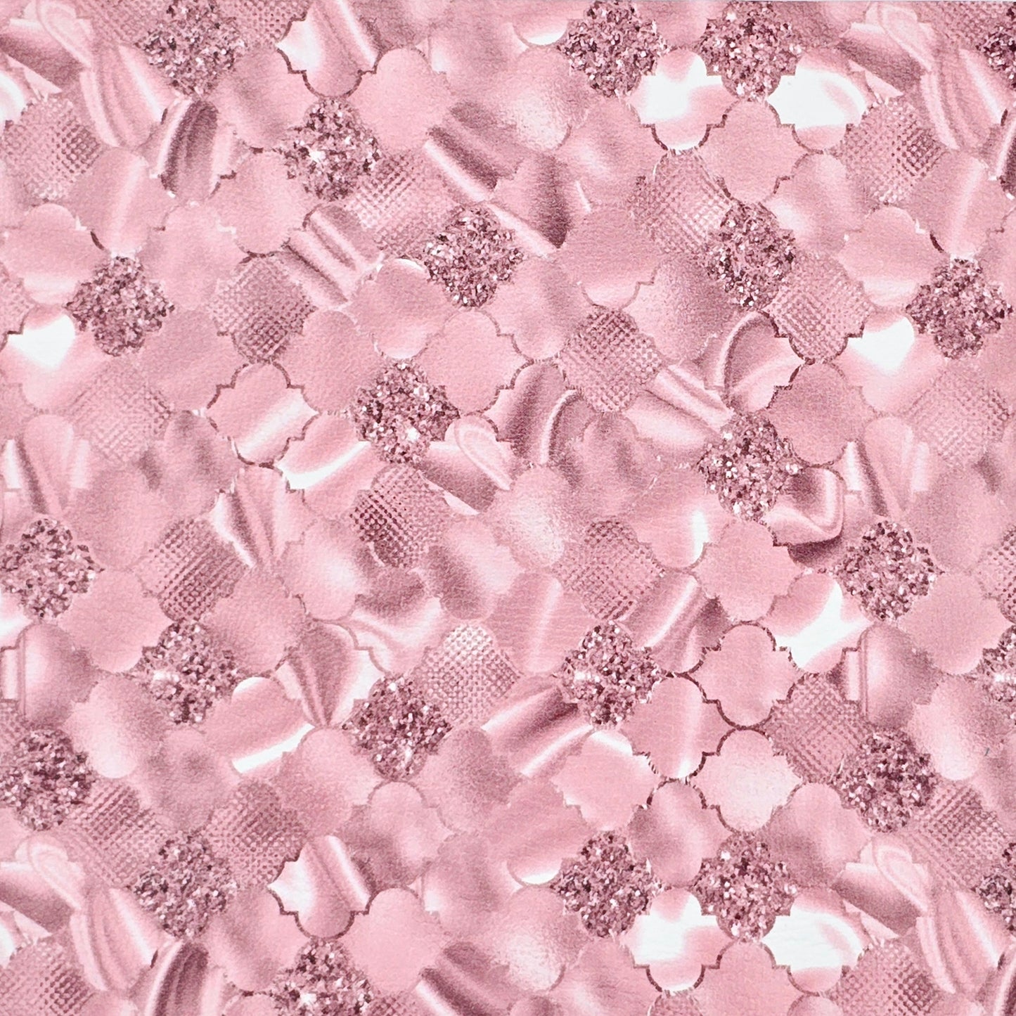 Luxury Pink Collection Ogee Mosaic Artisan Leatherette