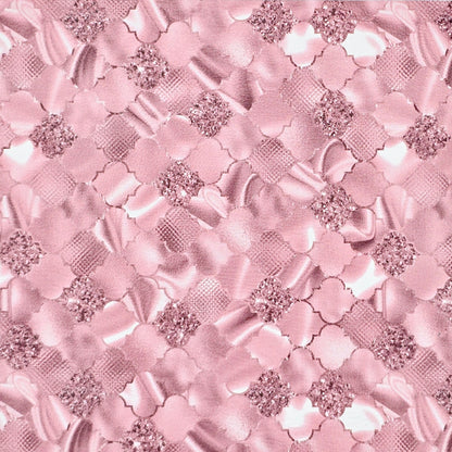 Luxury Pink Collection Ogee Mosaic Artisan Leatherette