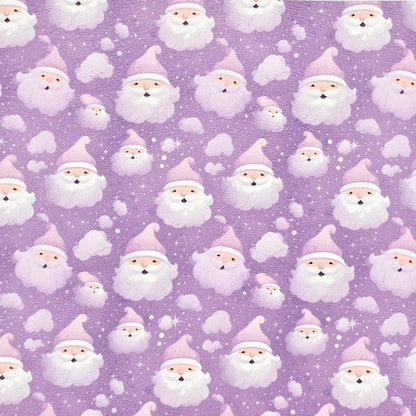 Lavender Christmas Santa Artisan Leatherette
