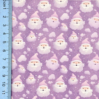 Lavender Christmas Santa Artisan Leatherette