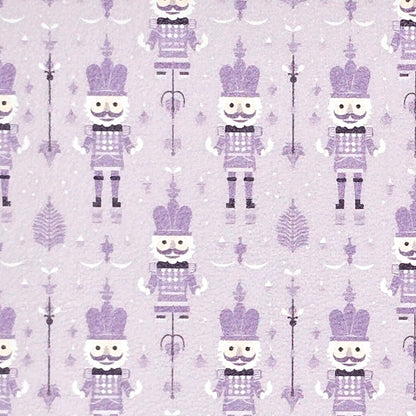 Lavender Christmas Tin Soldier Artisan Leatherette
