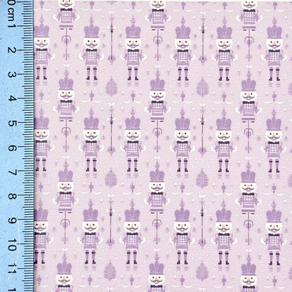 Lavender Christmas Tin Soldier Artisan Leatherette