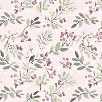 Lavender Christmas Mistletoe Artisan Leatherette