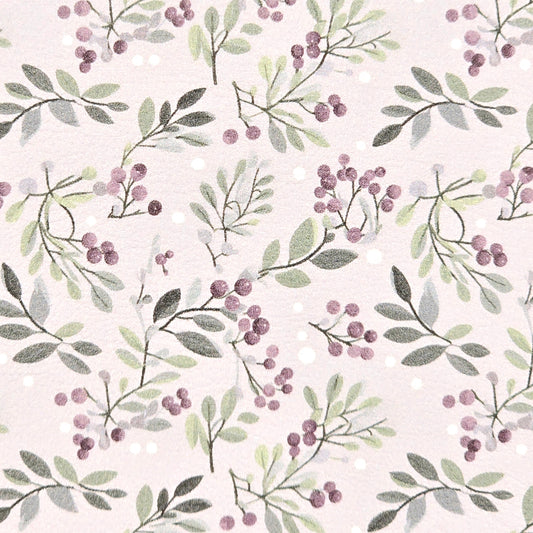 Lavender Christmas Mistletoe Artisan Leatherette