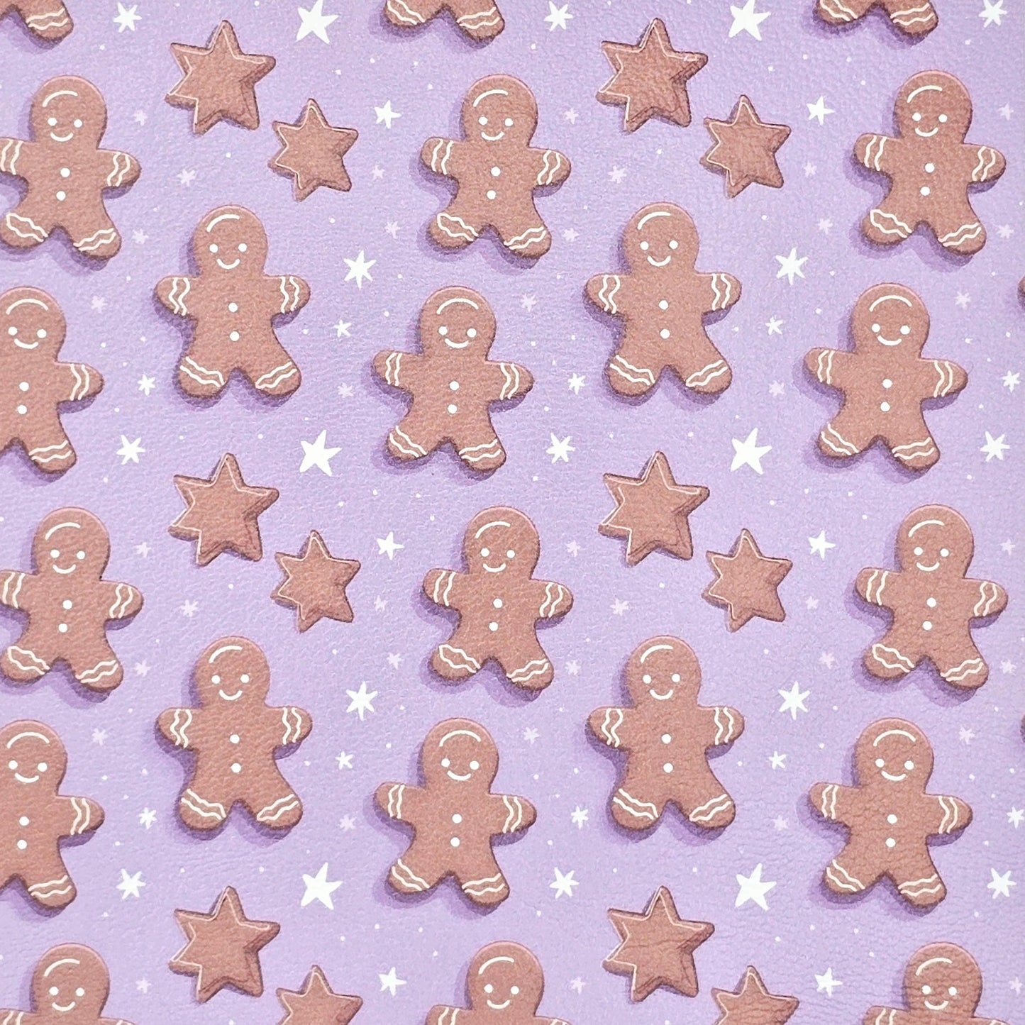 Lavender Christmas Gingerbread Artisan Leatherette