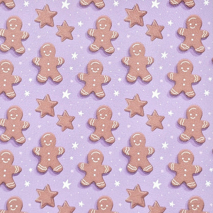 Lavender Christmas Gingerbread Artisan Leatherette