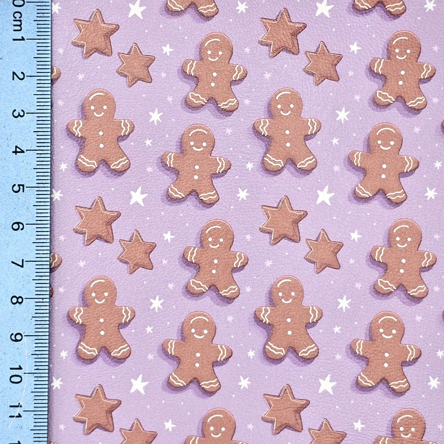Lavender Christmas Gingerbread Artisan Leatherette