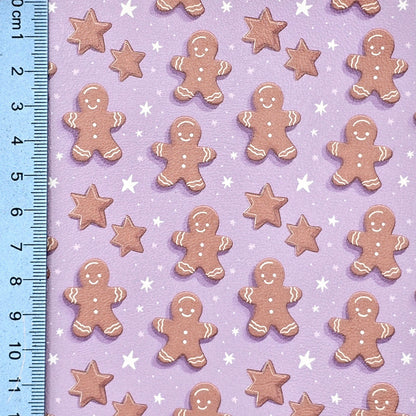 Lavender Christmas Gingerbread Artisan Leatherette