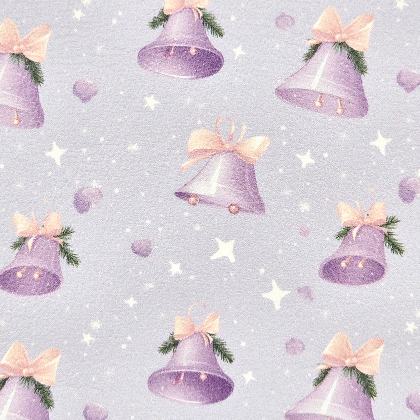 Lavender Christmas Bells Artisan Leatherette