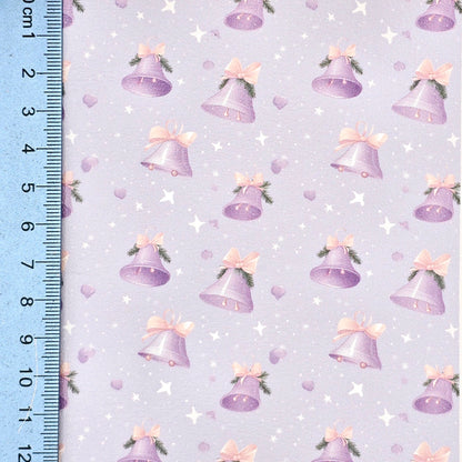 Lavender Christmas Bells Artisan Leatherette