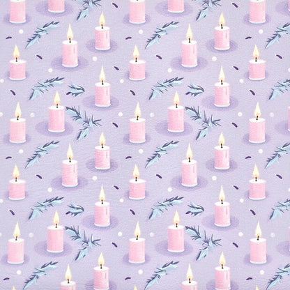 Lavender Christmas Candles Artisan Leatherette