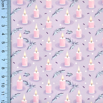 Lavender Christmas Candles Artisan Leatherette