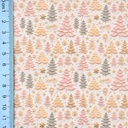 Pearlescent Christmas Trees Artisan Leatherette