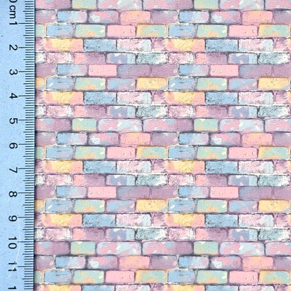 Pastel Brick Wall Artisan Leatherette
