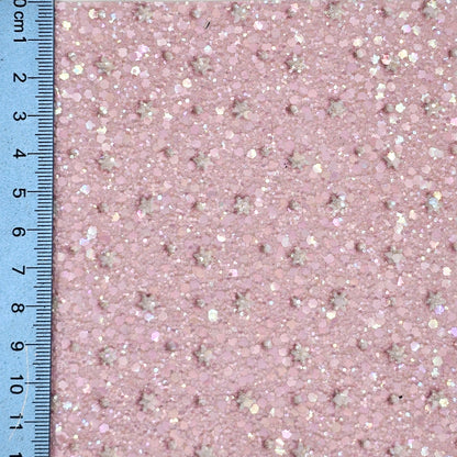Pink Stars (Gingerbread Background)Chunky Glitter