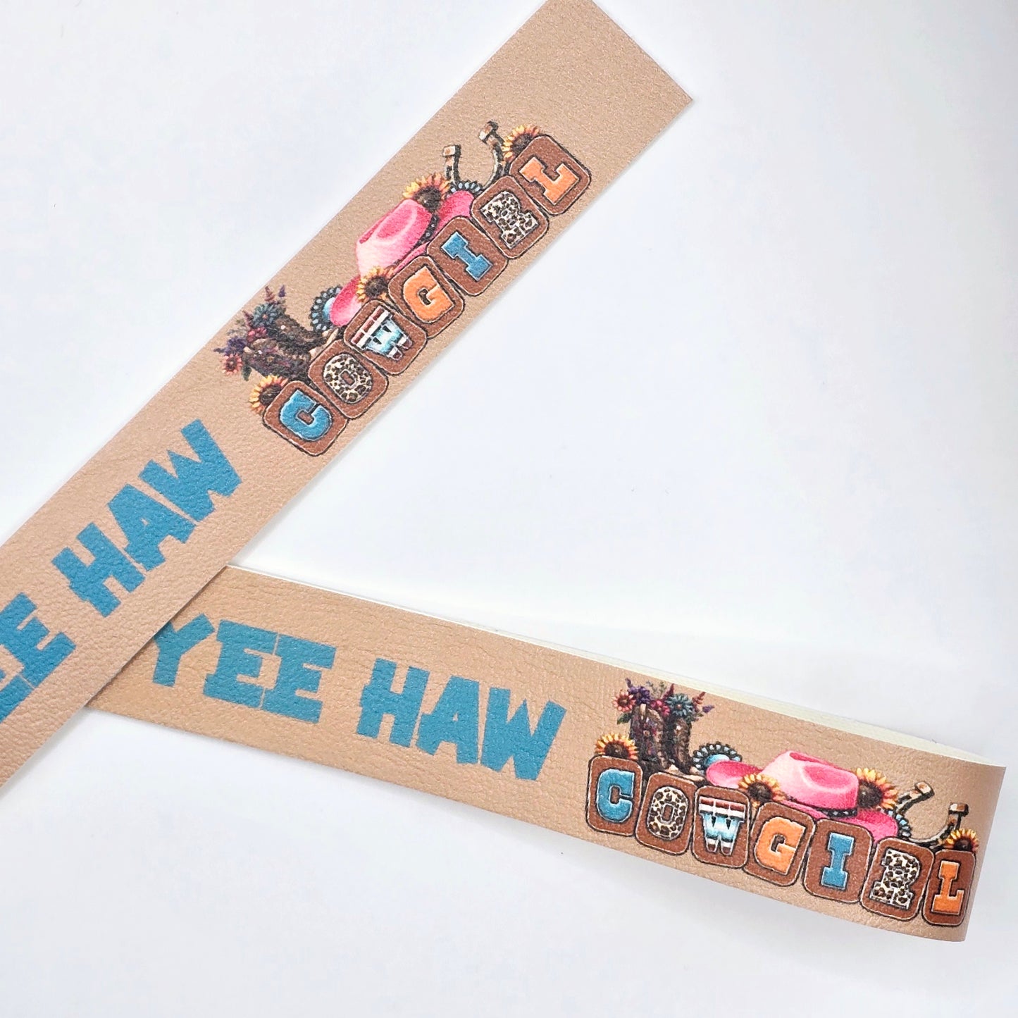 Yee Haw Wristlet Double Sided Leatherette