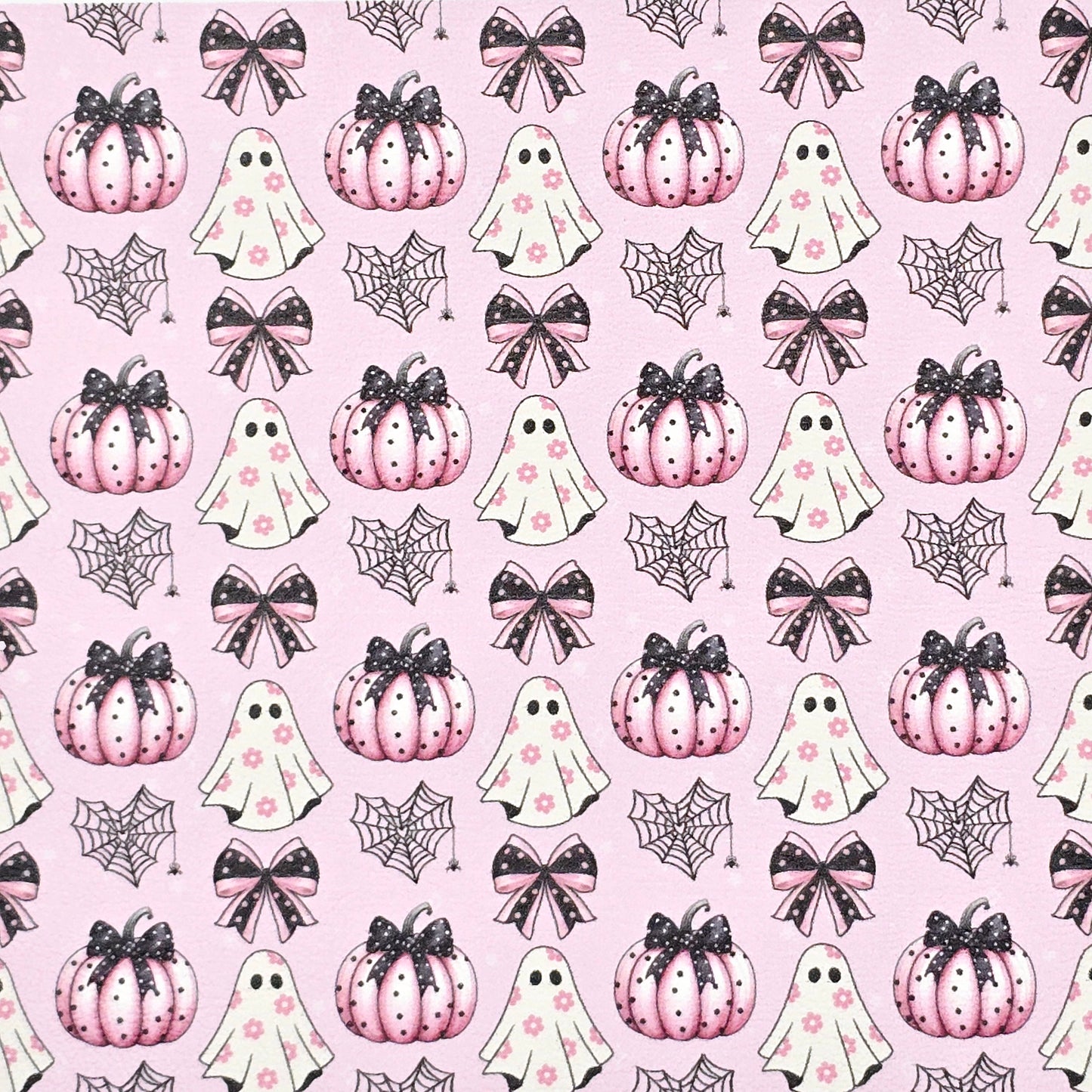 Polka Dot Pumpkins & Ghosts Artisan Leatherette