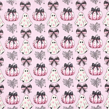 Polka Dot Pumpkins & Ghosts Artisan Leatherette