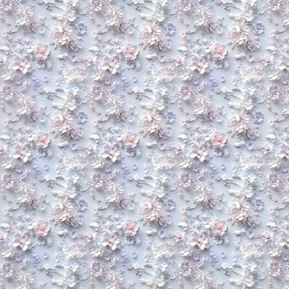 Pastel Blue 3D Floral Artisan Leatherette