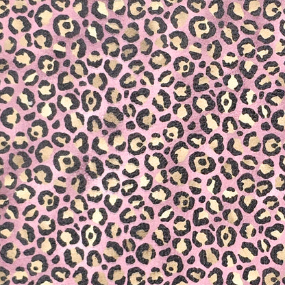 Pink & Gold Leopard Artisan Leatherette