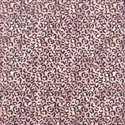 Pink & Gold Leopard Artisan Leatherette