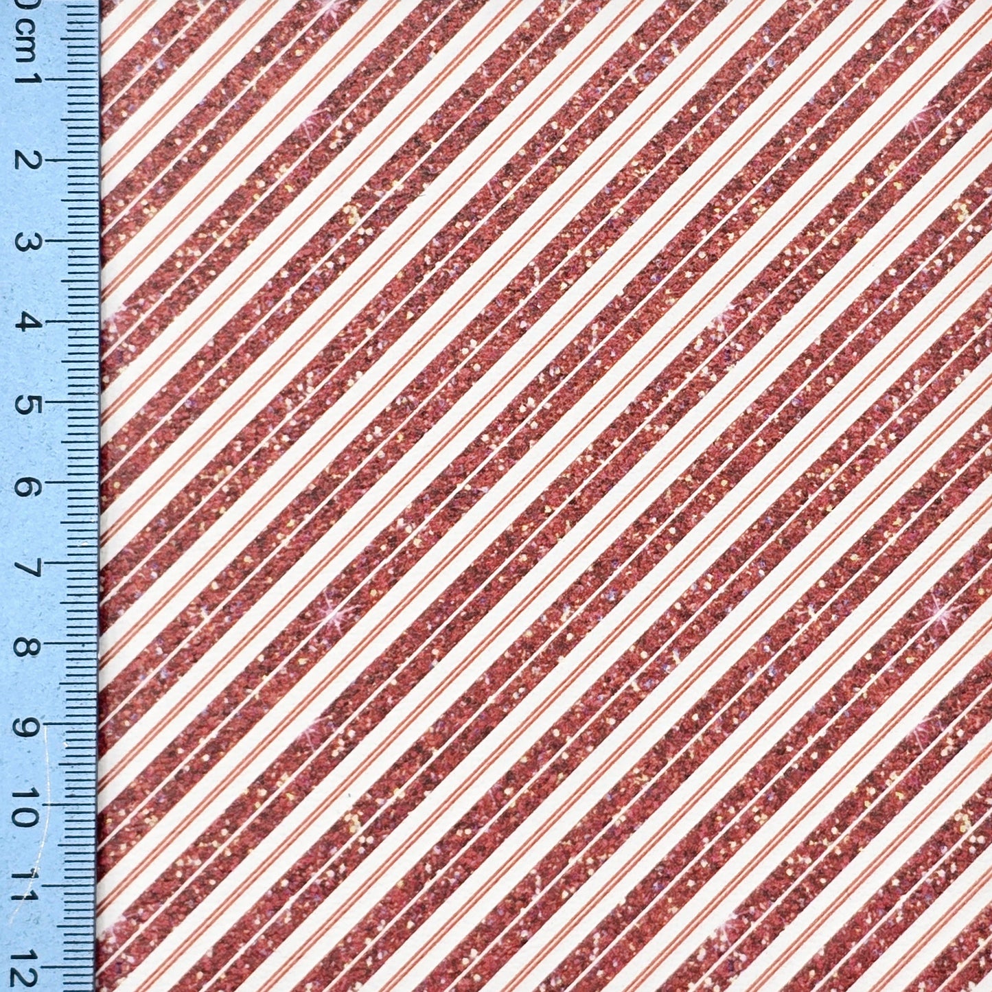 Glitter Effect Candy Stripe Artisan Leatherette