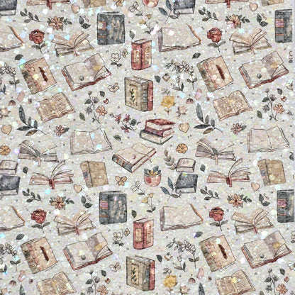 Books & Flowers Chunky Glitter