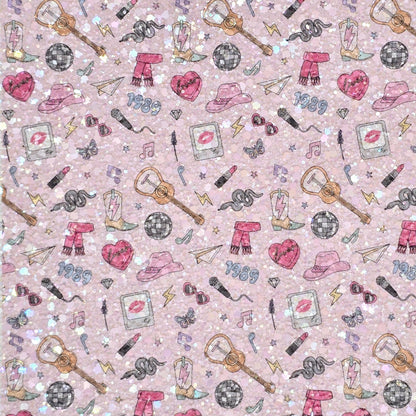 Country Girl on Pink Chunky Glitter