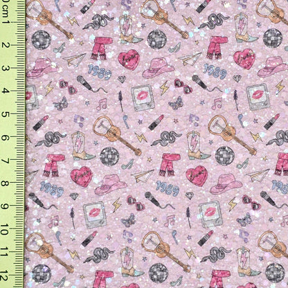 Country Girl on Pink Chunky Glitter