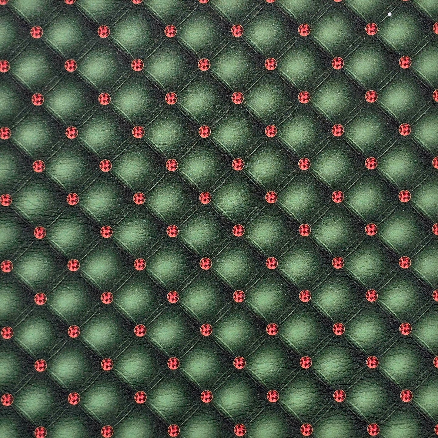 Green and Red 3D Diamonds Artisan Leatherette