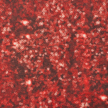 Red Sequin Effect Artisan Leatherette