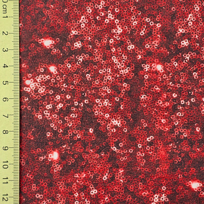 Red Sequin Effect Artisan Leatherette