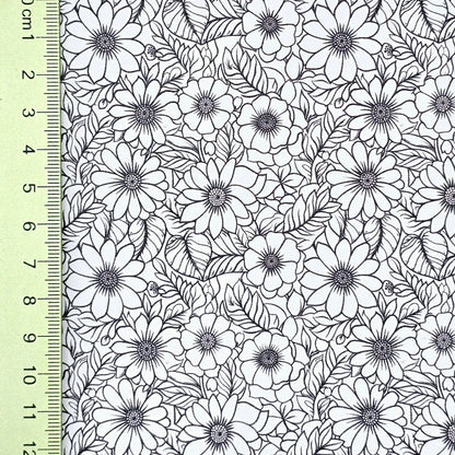 "Colour me in" Floral Artisan Leatherette